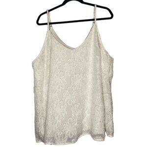 Shein Curve 3x White Spaghetti Strap Tank (043)